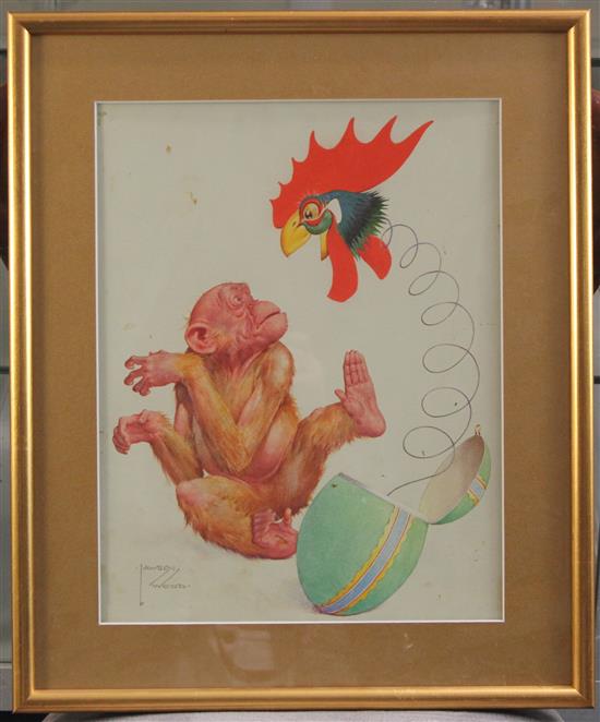 Lawson Wood (1878-1957) A Spring Chicken, 14.5 x 11in.